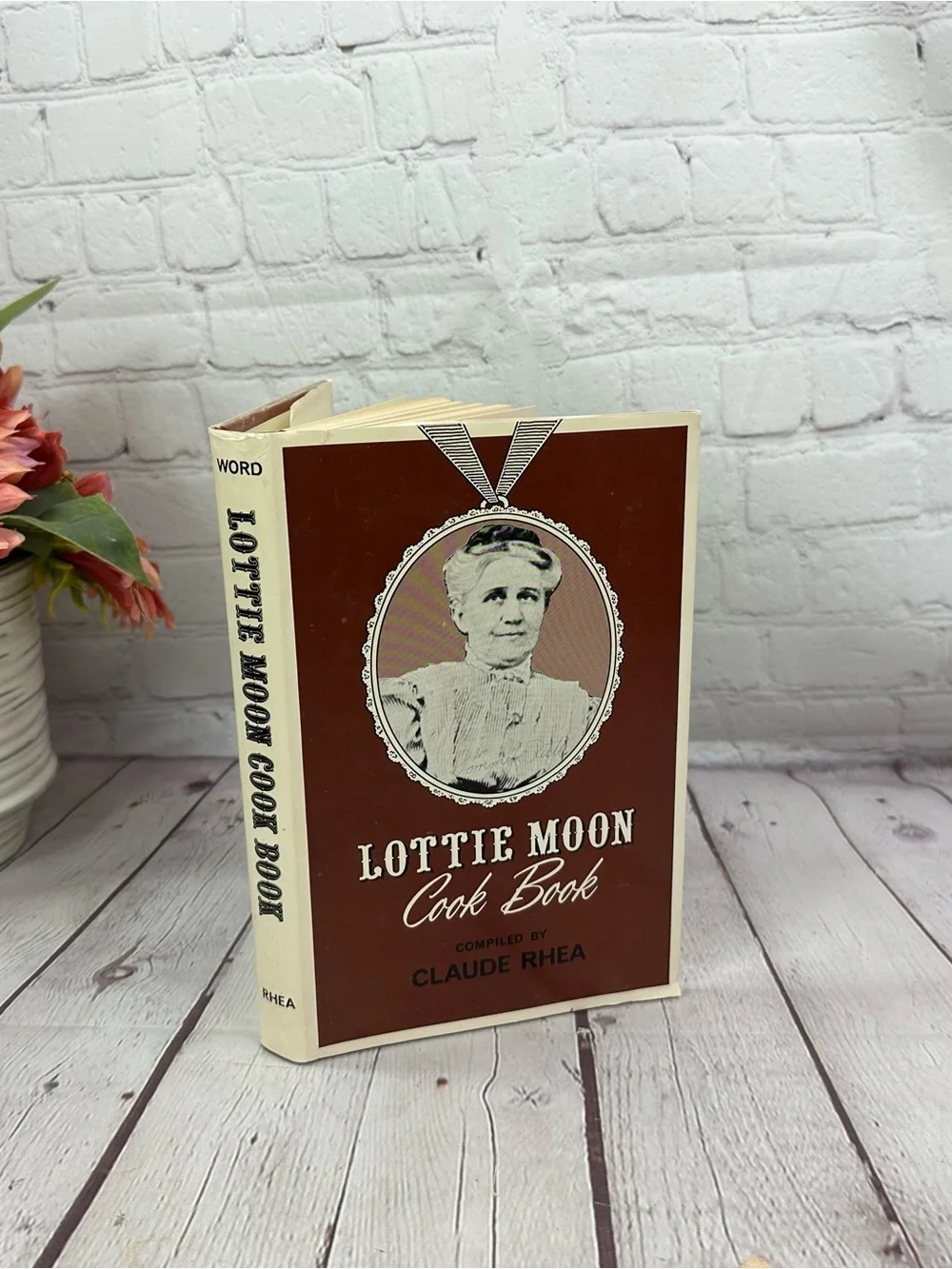 vtg 1969 Lottie Moon Cook Book by Claude Rhea hardcover retro cottagecore rustic